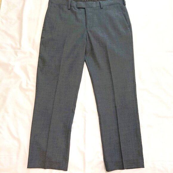 Louis Raphael Luxe Mens Dress Pants 35 30 Gray Slim Fit Woolblend - Picture 1 of 10
